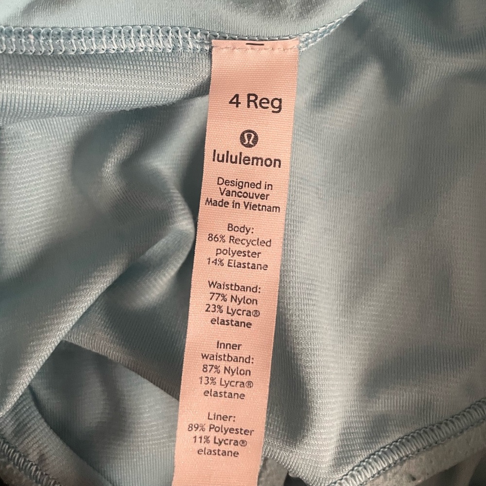 lululemon athletica Light Blue Athletic Low Rise Shorts - Picture 4 of 4
